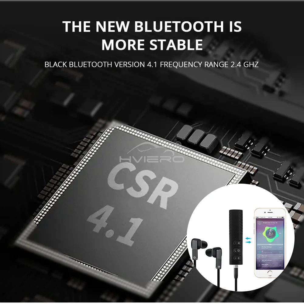 1X Wireless Bluetooth 5.0 Receiver Transmitter Adapter 3.5mm Jack Car Music Audio Aux A2dp Headphone Reciever Handsfree 5V Black