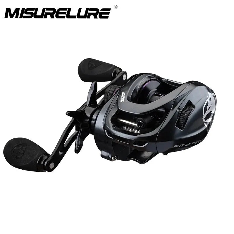 Misurelure S Baitcasting Reel Magnetic Braking System 7.3:1 Gear Ratio 6+1 Ball Bearings 8KG Max Drag Fishing Coil