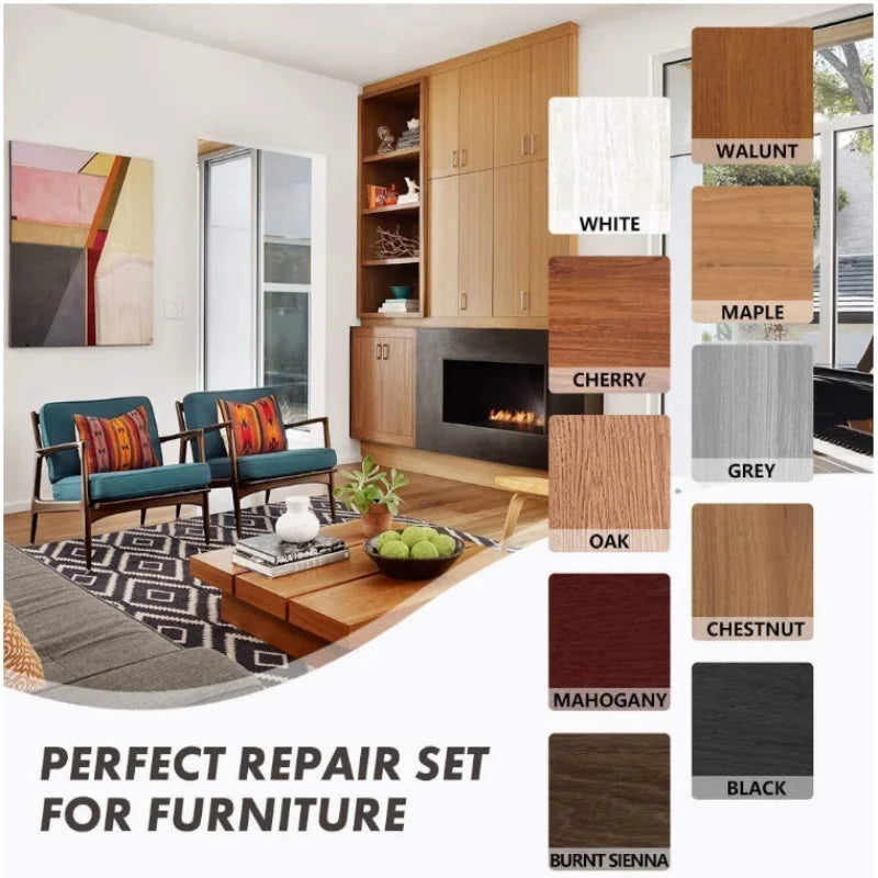 Furniture Repair Pen Wood Markers Wax Sticks Remover Scratches Filler Paint Restore Kit Wooden Cabinet Floors Tables Repair Tool