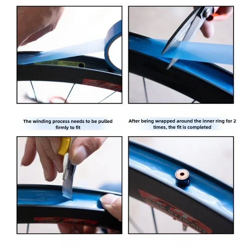 MTB Road Bike 10m Tubeless Rim Tapes Rim Strips Width 16/18/21/23/25/27/29/31/33/35mm for 26 27.5 29 Inch 700c Wheels Rims