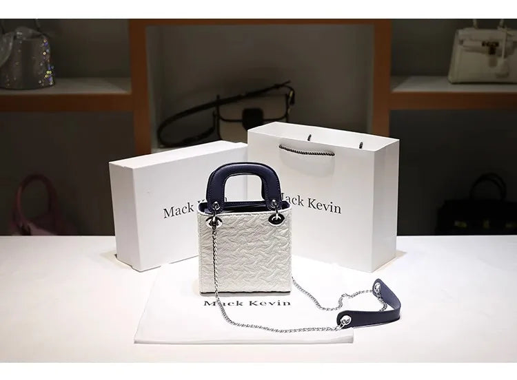 2024 New Fashion and Popular Handheld Square Bag with Contrast Color Women's Beautiful and Luxury Shoulder Bag with Decoration