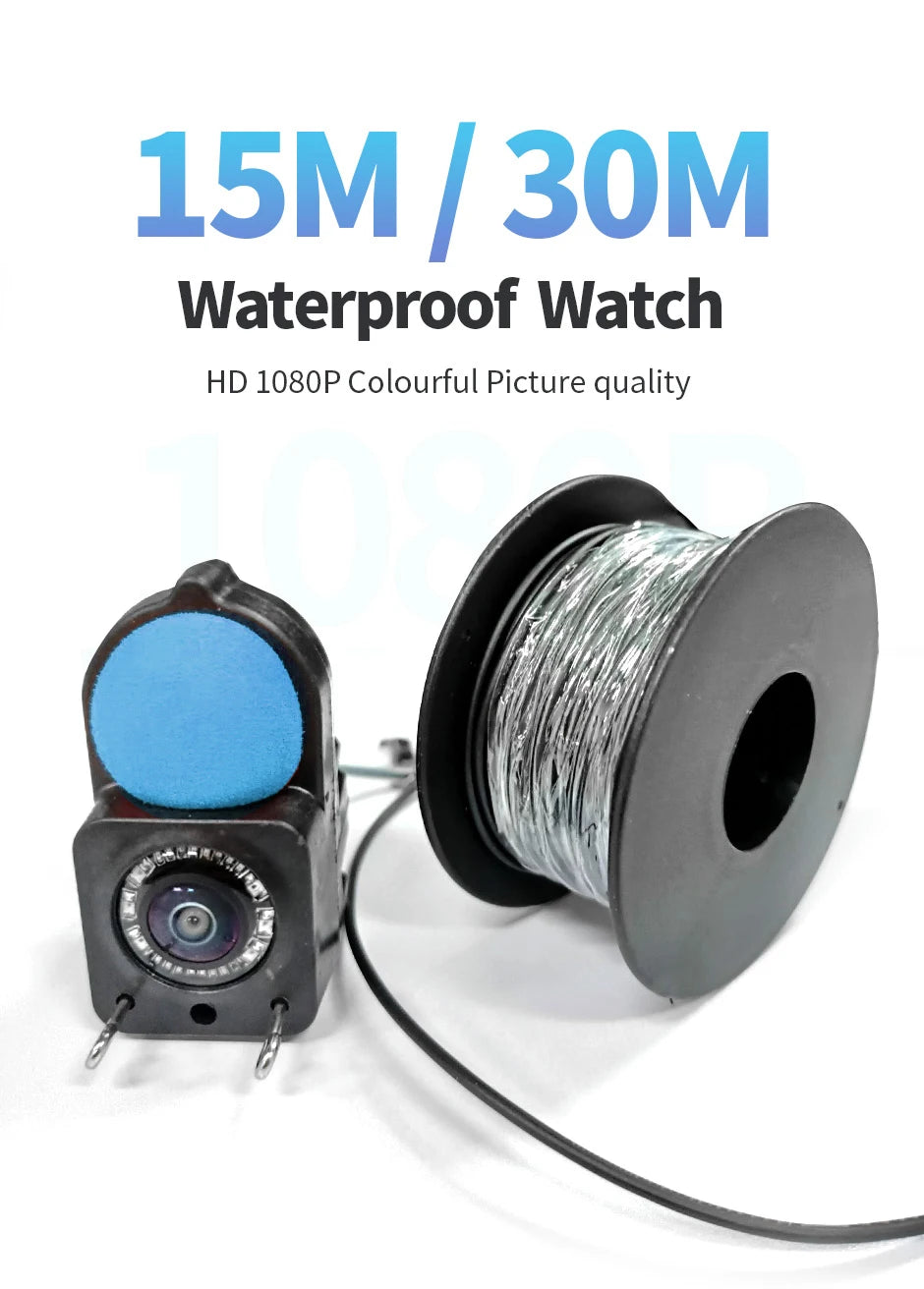 HEERAK Portable Fish Depth Finder Water Handheld 1080P 4.3 Inch LCD Fish Finder Underwater 220° Fishing Camera With Night Vision