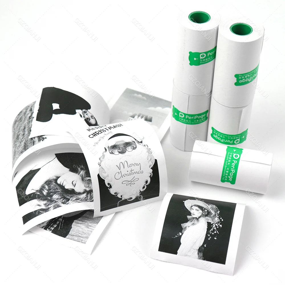 White Color Sticker Label  Thermal Paper Rolls for Photo Printer and Color White Receipt Bill Printer Paper Roll