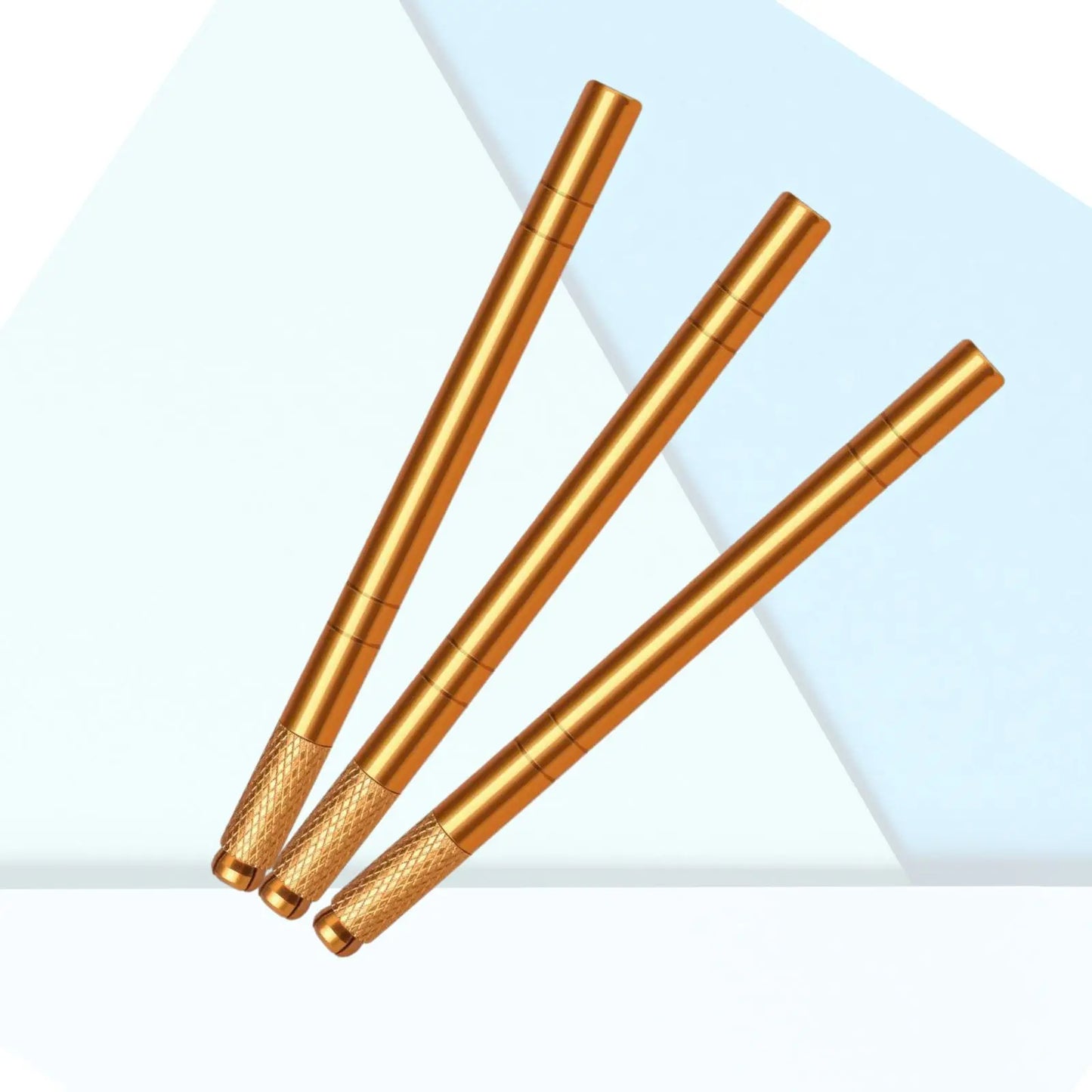 Golden Tebori 3D Tattoo Pen with 5pcs 12PCD Blade Microblading Tattoo Needles Permanent Makeup Manual for Professional Eyebrow