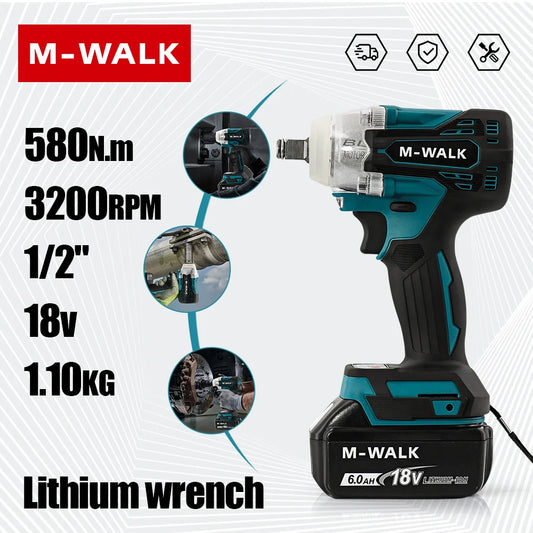 330N.m Cordless Impact Wrench 1/2" Socket Brushless Impact Driver Car Repair Electric Power Tool For Makita 18V Battery Pin