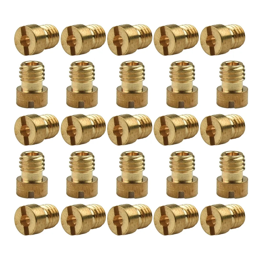 25pcs Carburetor Main Jet M5 5mm Thread For Dellorto Carburetor Vergaser SHA SHBC SHB Injector Nozzle Size 55-115