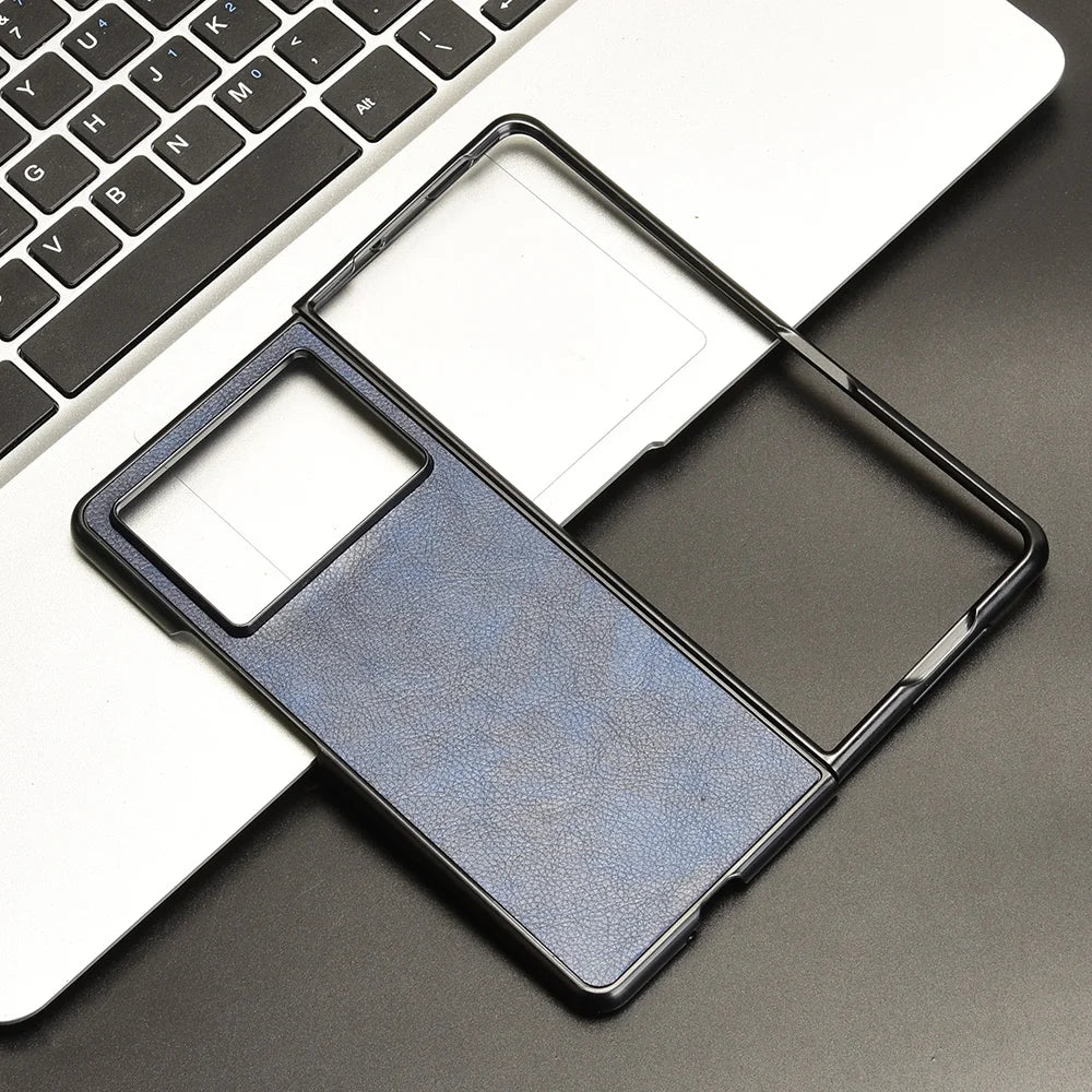 For Tecno Phantom V Fold 2 Case Luxury Leather Skin Texture Ultra Thin Slim Back Cover For Tecno Phantom V Fold2 Phone Cases