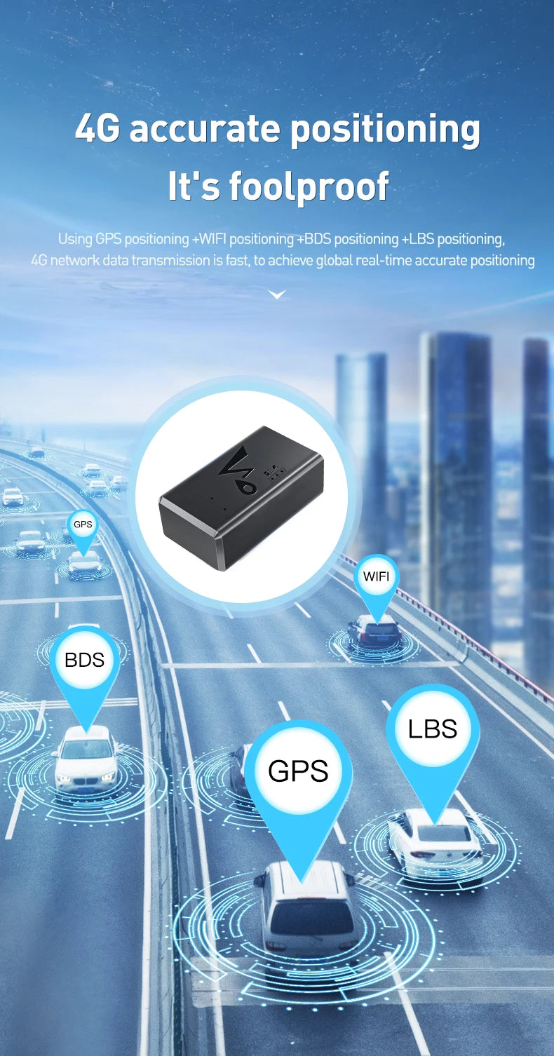 GPS locator 4G vehicle tracking instrument mobile phone anti-theft recording location vehicle tracking artifact J