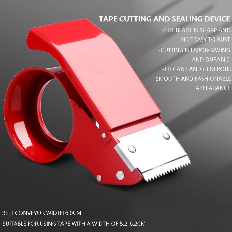 Creative Paper Box Tape Holder Transparent Tape Cutter Metal Sealing Device 6cm Thick Iron Manual Tool Sealing Packaging Machine