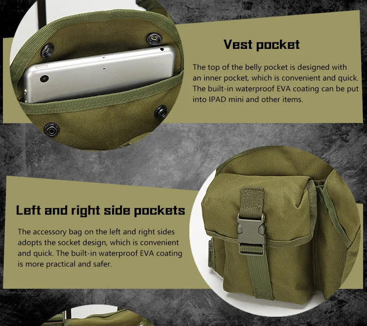 Tactical Vest MOLLE CS Training Equipment Hunting Chest Vest Security Quick Release AK Belly Pocket Vest Hunting Equipment