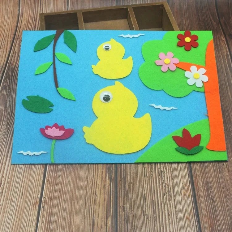40Pcs New Square Felt Fabric Sheet Nonwoven Fabric DIY Patchwork Quilting Cloth For Handmade Sewing Craft Doll Toy  Scrapbooking