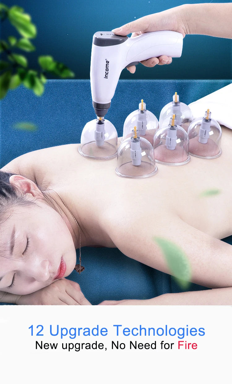 Chinese Medicine Suction Cups Anti Cellulite Electric Bank Vacuum Hijama Cupping Glasses Therapy Physiotherapy Massage Body Jars