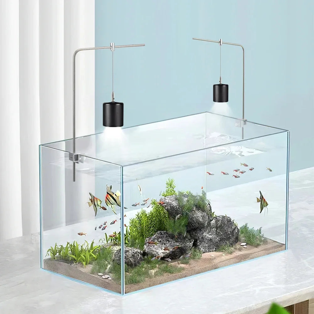 Fish Tank Light Rack Aquatic Plant Lighting Holder Fish Tank Hanging Bracket Adjustable Light Hanger Feeding Fish Tool Accessory