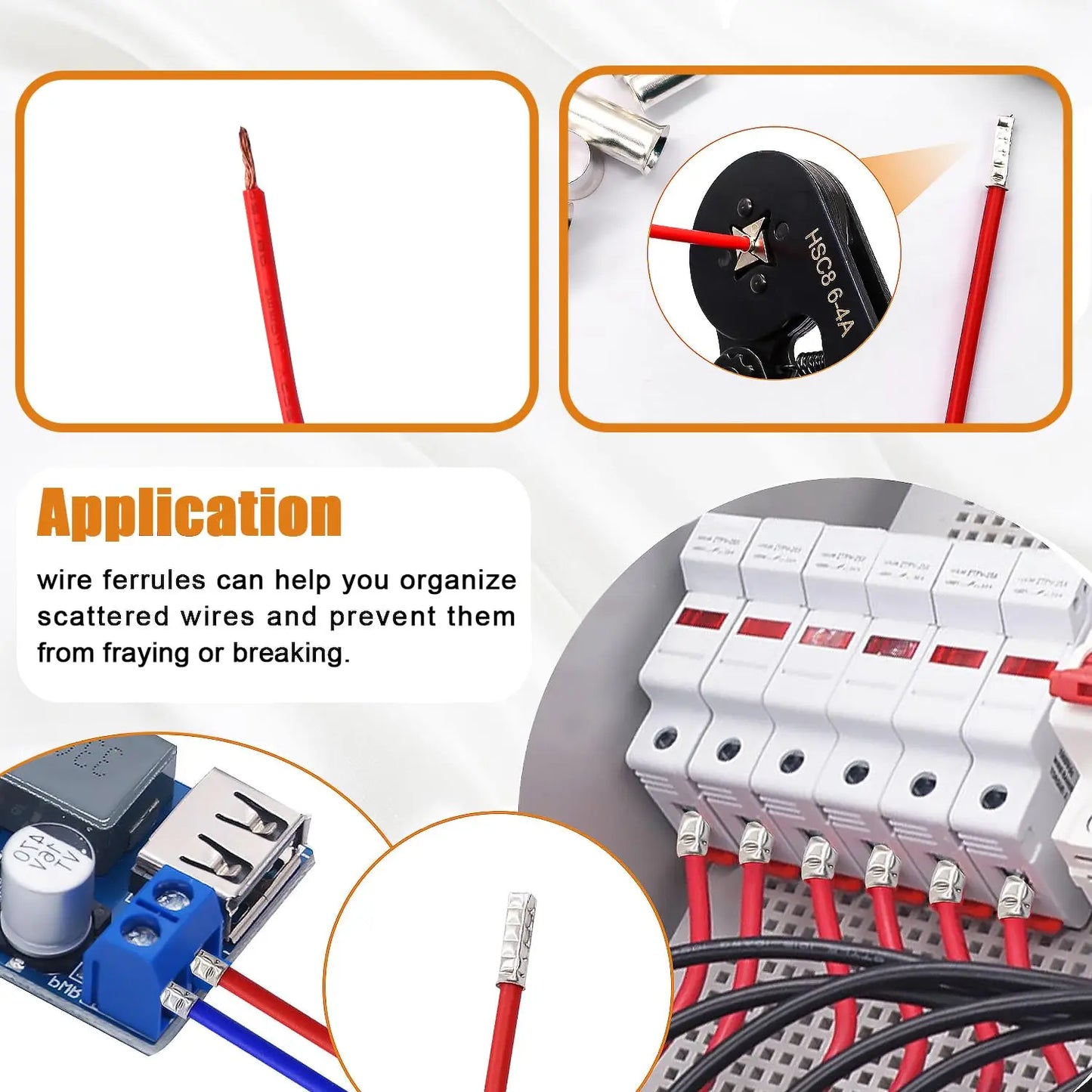 166/305 Pcs Wire Ferrules Kits Silver Plated Copper Crimp Terminal Connector 8 Sizes Sleeves Insulated Cord Pin End Terminal