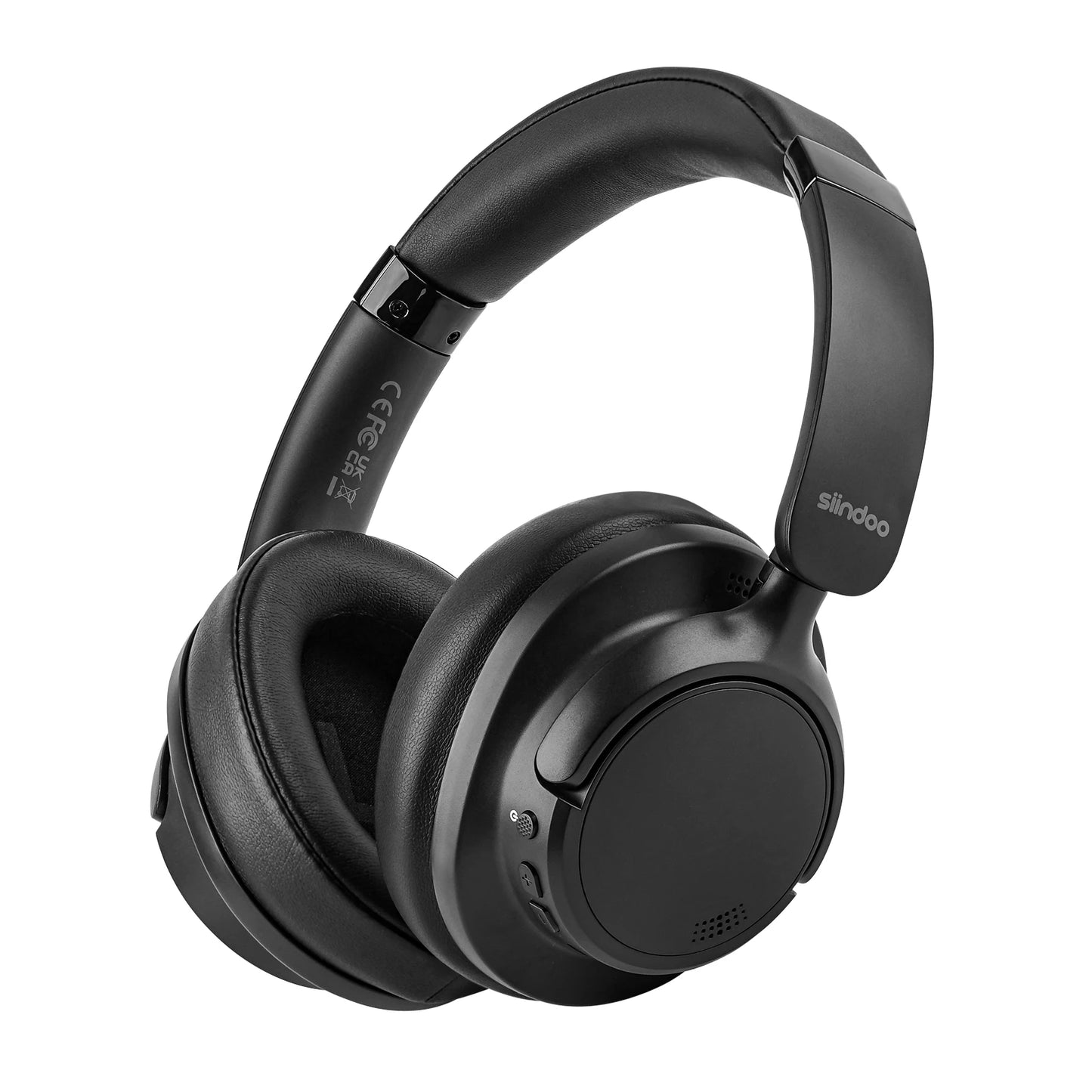 Siindoo Newest JH-ANC630 Active Noise Cancelling Wireless Headphones Over Ear Bluetooth earphones with Mic 70H Playtime Black