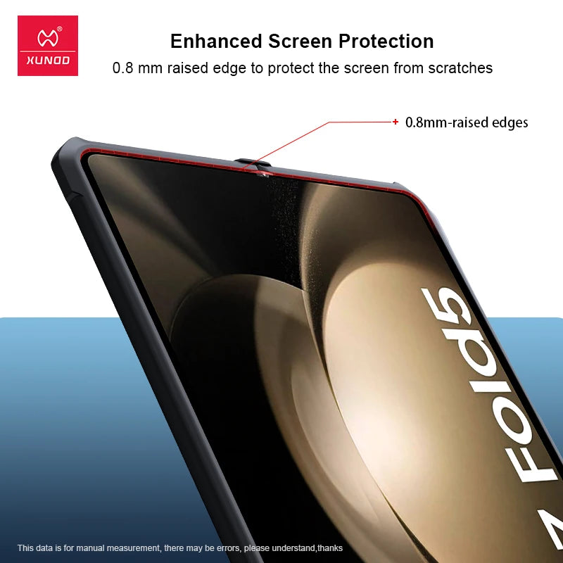 Xundd Foldable Case For Samsung Galaxy Z Fold 3 4 5 6 Fold 7 Airbag Shockproof Shell Glass&PC&TPU Protection Cover z 플립4 케