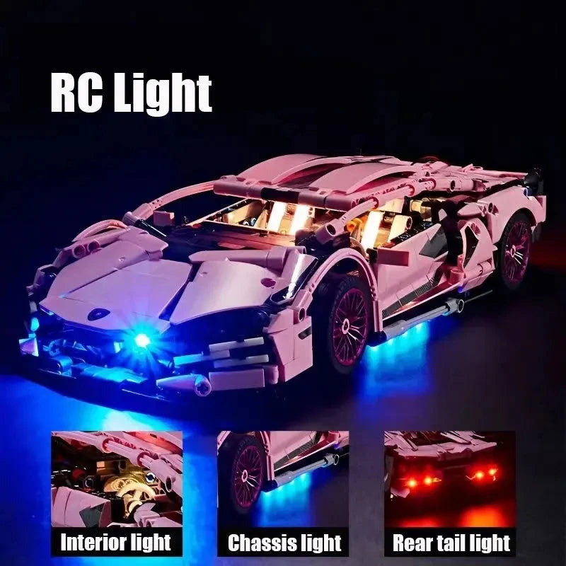 RC Led Light For Technical Car Building Blocks 1:14 Super Speed Racing Sports Vehicle Bricks DIY Lamp Toys (NOT INCLUDE CAR)