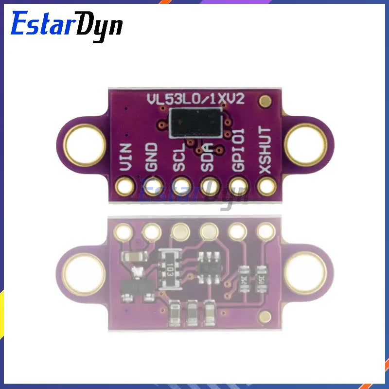 Estardyn VL53L0X Time-of-Flight (ToF) Laser Ranging Sensor Breakout 940nm GY-VL53L0XV2 Laser Distance Module I2C IIC 25MM*10.7MM