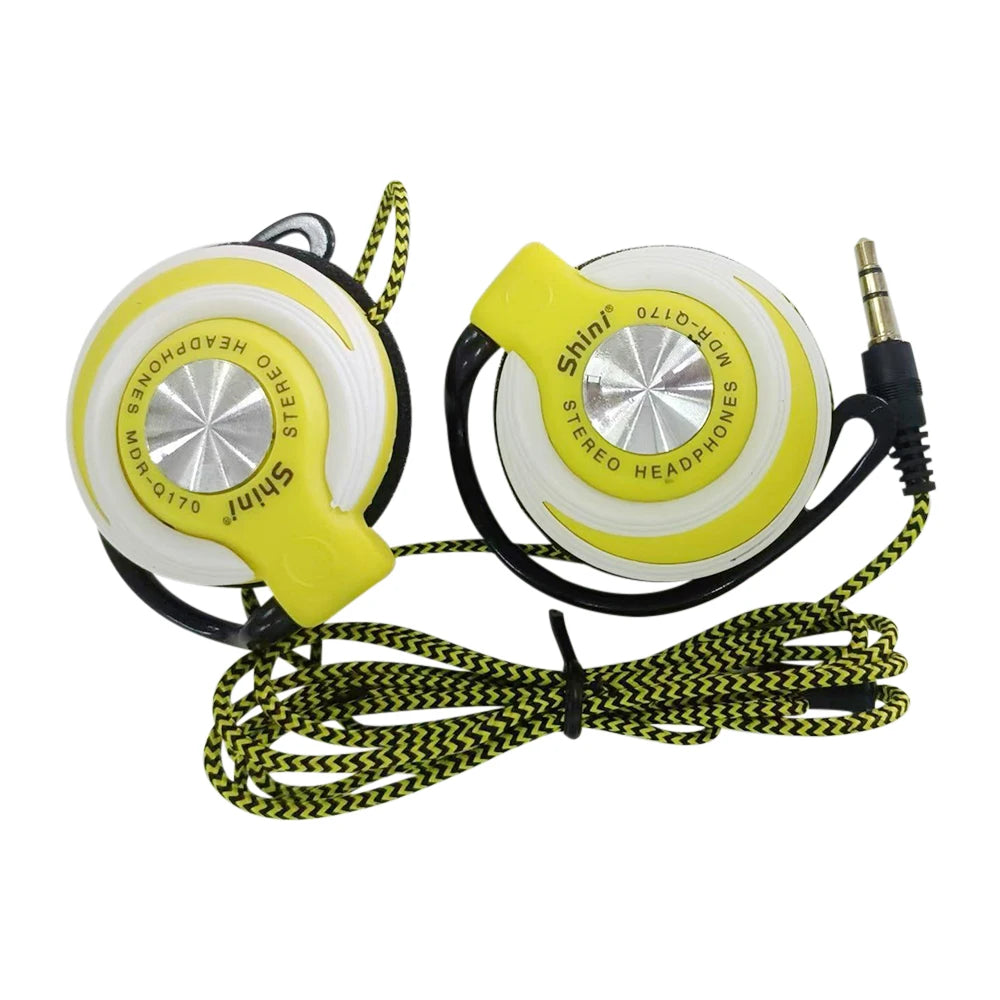 Q170 Universal 3.5mm Wired Headphones HIFI Heavy Bass Headset Over-ear Adjustable Ear Hook Earphones Music Earphone