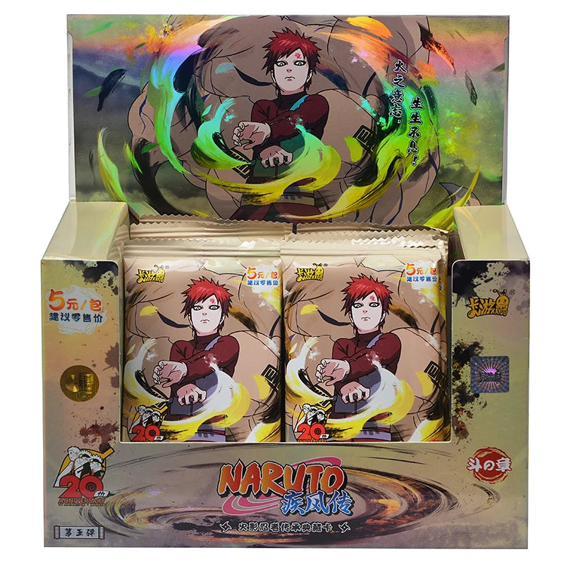 KAYOU Original Naruto Cards Uzumaki Sasuke Ninja Game Collection Rare Cards Box Flash Cards Toys For Children Christmas Gift