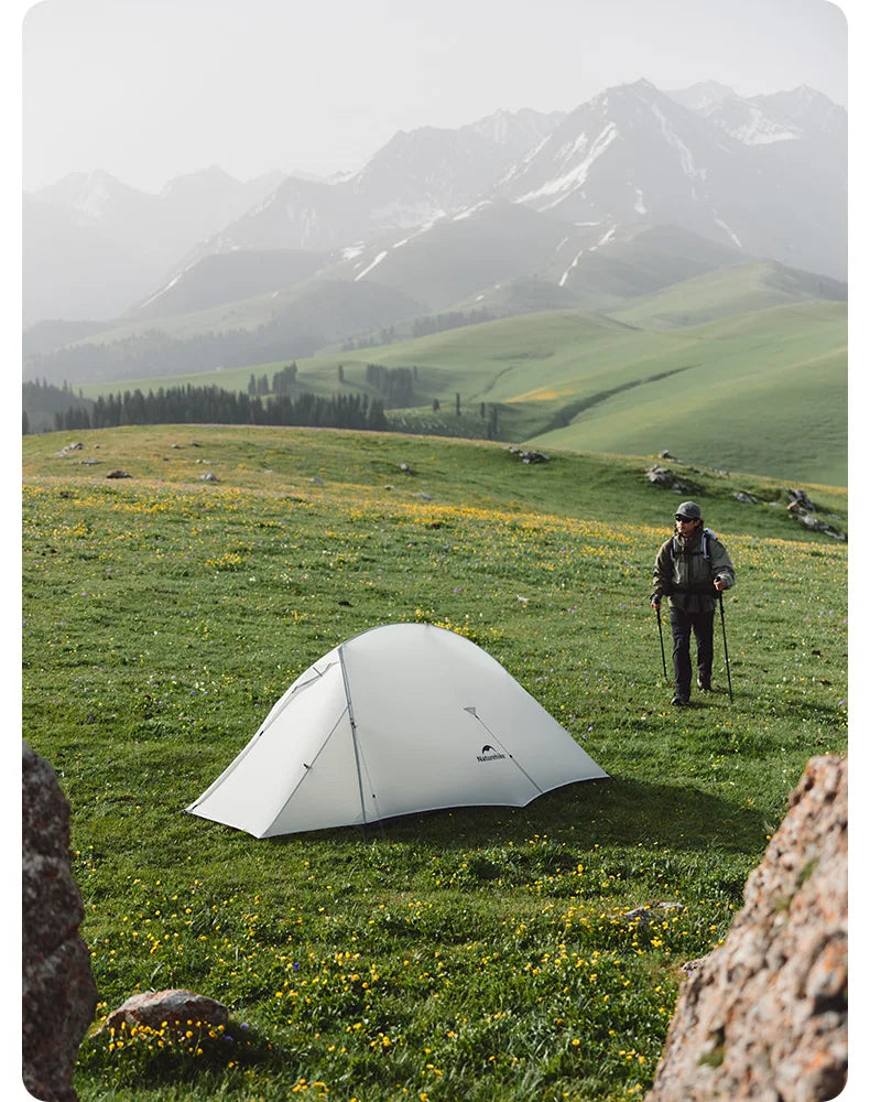 Naturehike Cloud Up UL Camping Tent Ultralight 15D Quick Bulid Beach Tents Outdoor Waterproof Two Person Large Hiking Tent