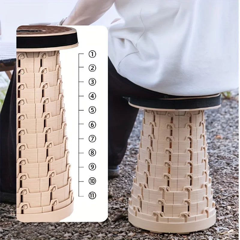 Outdoor folding stools, portable, travel adjustable and extendable chairs, soft rubber seats, street vendors, night markets