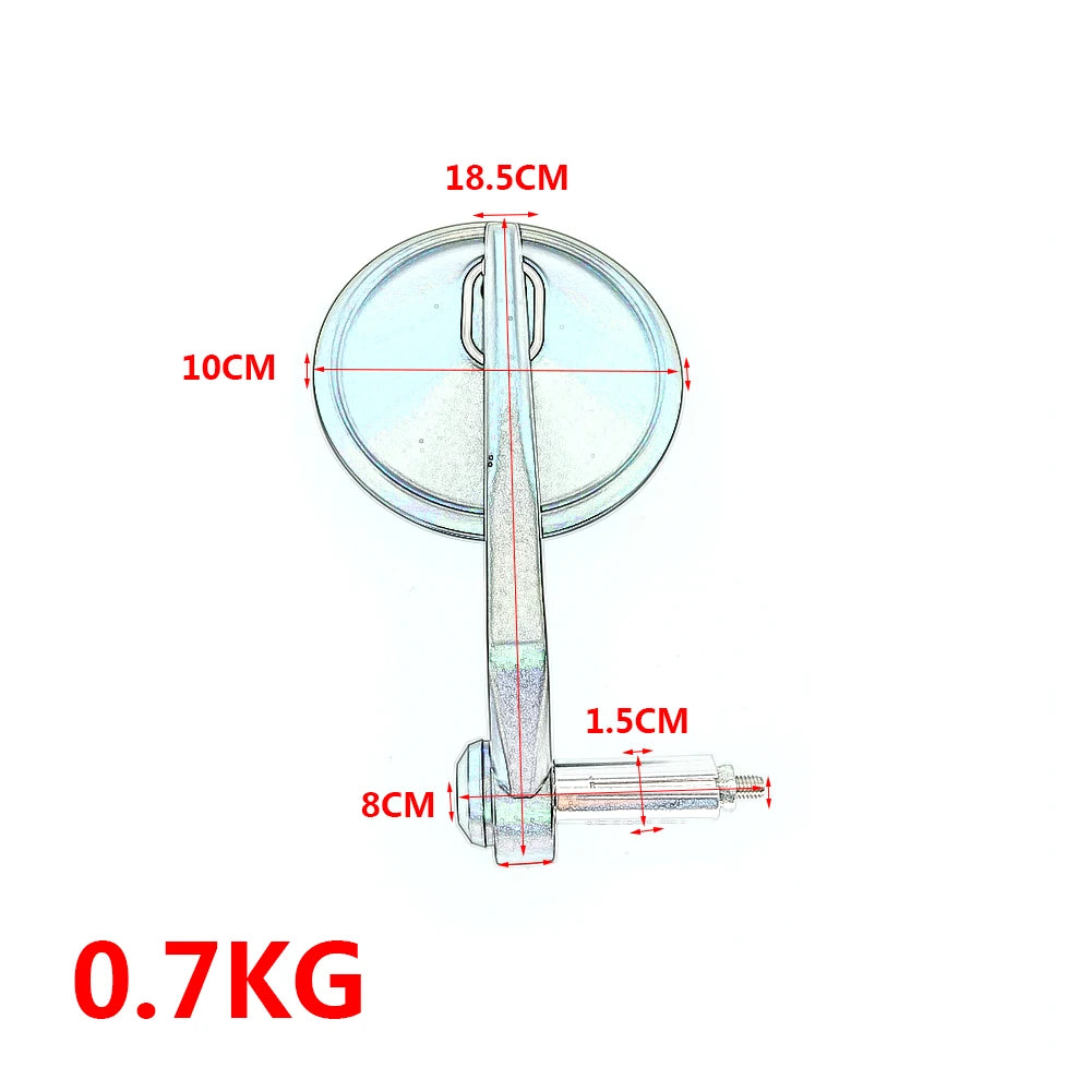 7/8" 22mm CNC Motorcycle Rearview Mirrors Universal Clear Glass Scooter Bar End Handlebar Mirror Rear View Mirror Accessories