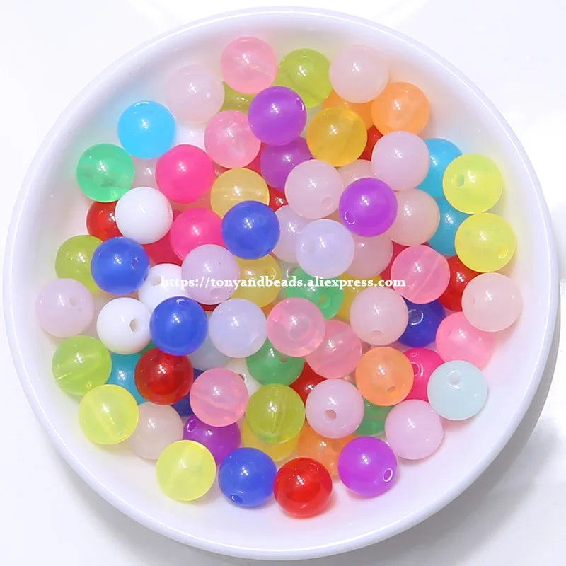 Clear Gumball Bubblegum Acrylic Round Ball Spacer Beads 6 8 10MM Pick Size For Jewelry Making