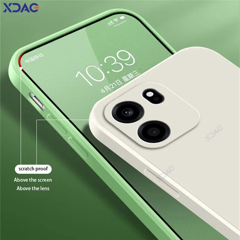 Luxury Dual Liner Phone Cases for OnePlus Turbo 6V Nord CE6 Shockproof Covers Turbo6V NordCE6 CE 6 Square Liquid Silicone Coque