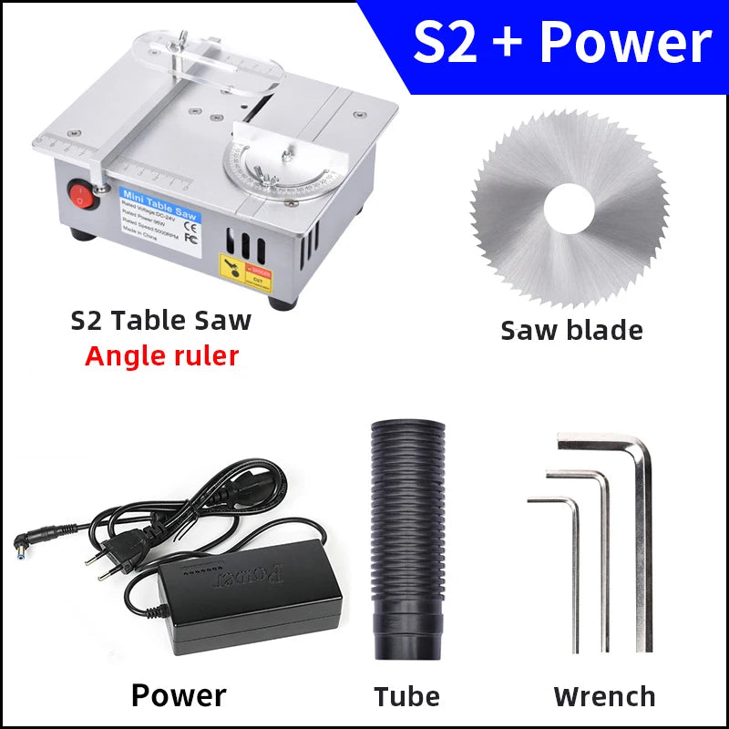 Multifunctional Mini Table Saw Spindle Motor DC 12V-24V Liftable Saw Blade Bench Saw DIY Circular Saw Bench Lathe Cutter Machine