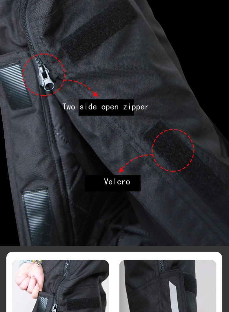 AMU Motorcycle Quick Take Off Waterproof Windproof Thermal Protective Pants Gor Men And Women