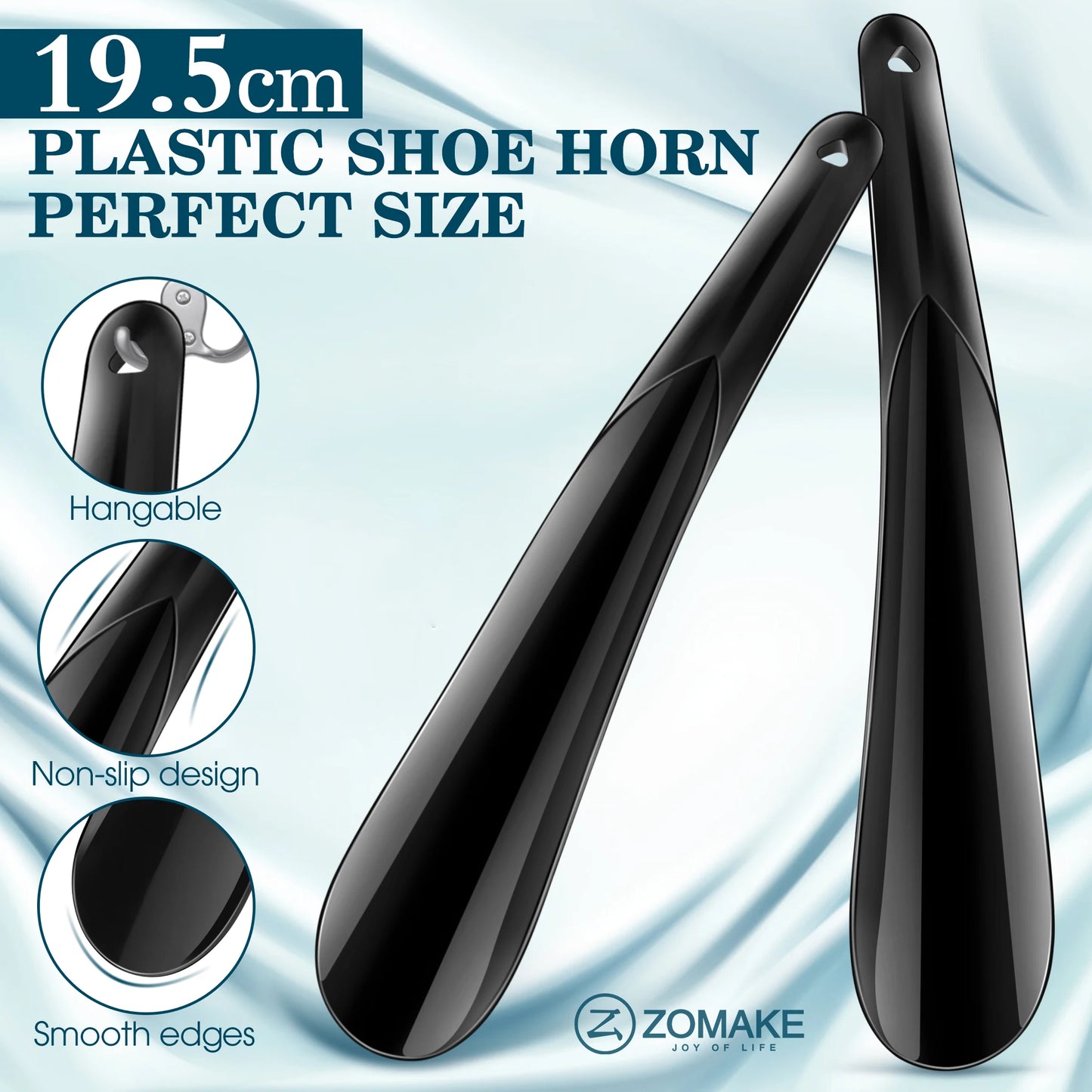 2 PACK Kids Small Shoe Horn Plastic Shoehorns 16/20cm Travel portable shoehorn Lifter Mini Shoe Horns for Men Women shoe spoon