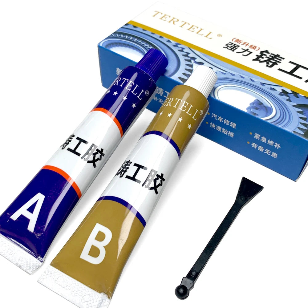 A+B Glue Casting Adhesive Industrial Repair Agent Casting Metal Cast Iron Trachoma Stomatal Crackle Welding Glue Home Accessorie