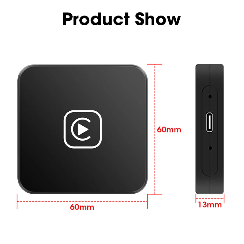 JMCQ 2024 Hot Wireless CarPlay Box Android Auto Adapt For Wired CarPlay Display To Wireless Smart Box Linux System OEM Upgrade