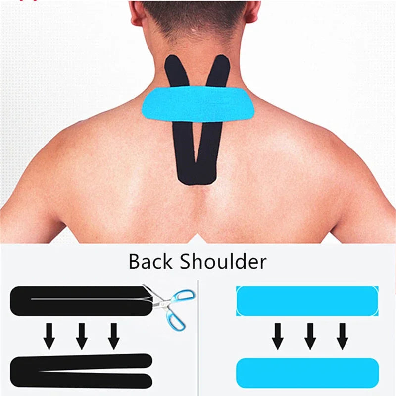 2.5cm*5m Sports Kinesiology Tape  Recovery Self Adherent Bandage Wraps Waterproof Cotton  Tapes for Muscle Pain Relief