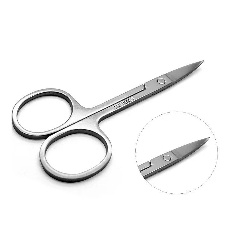 Stainless Steel Small Nail Tools Eyebrow Nose Hair Scissors Cut Manicure Facial Trimming Tweezer Makeup Beauty Tool