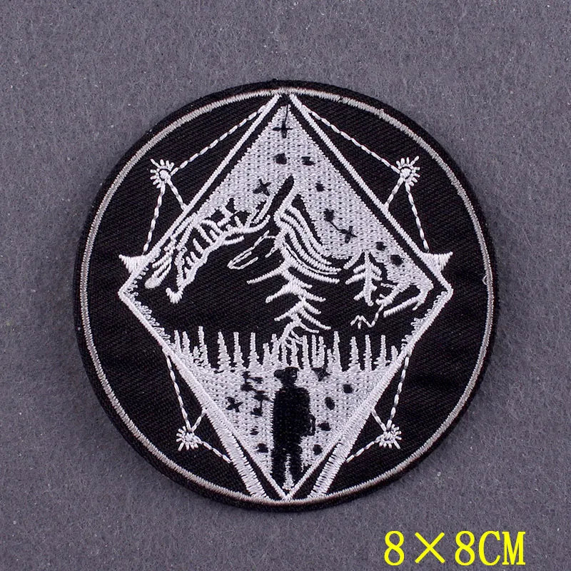 Hiking Adventure Patches For Clothing Stickers DIY Hook Loop Badges Camping Embroidery Patch Iron On Patches On Clothes Stripes