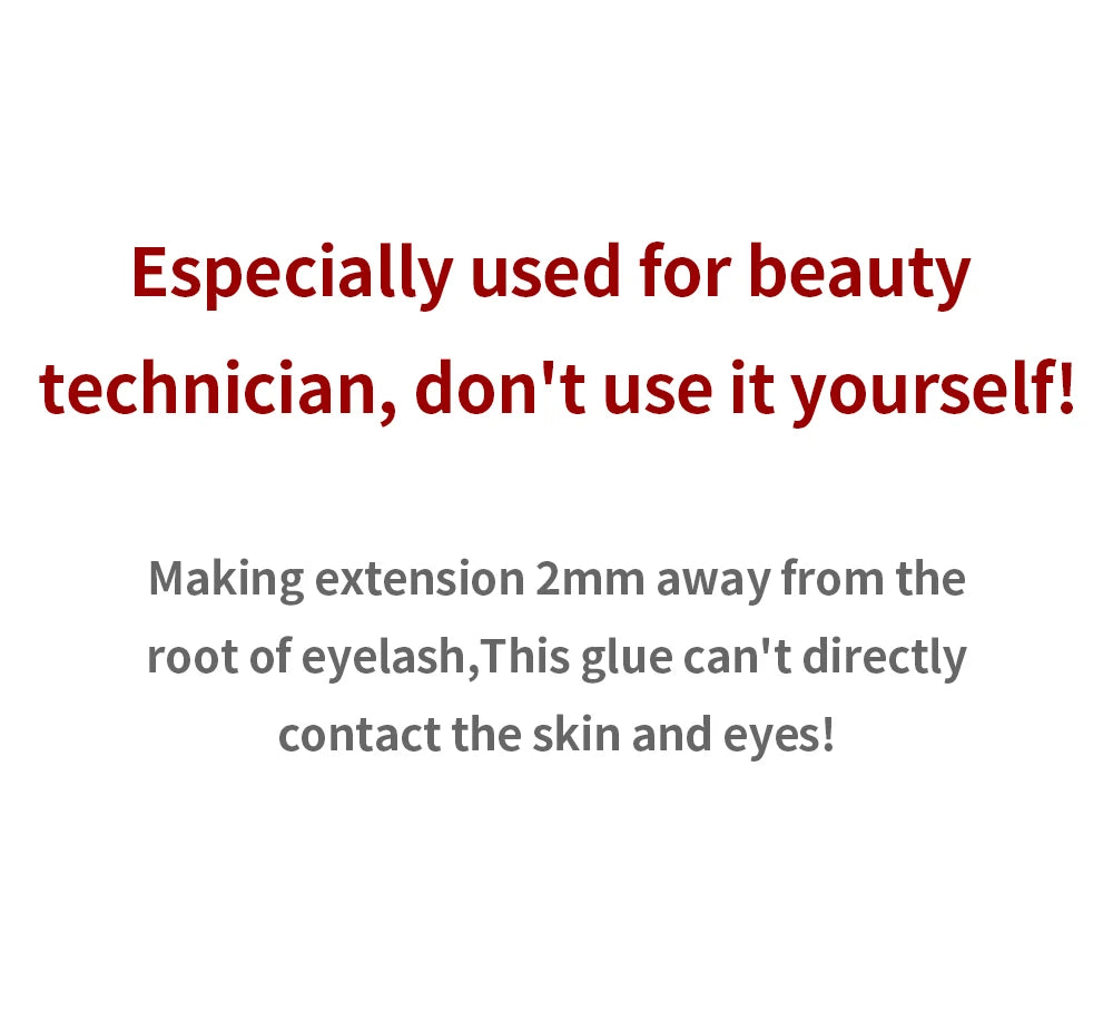 GLAMLASH 0.3-2 Sec Dry Eyelash Extension Glue Individual False Lashes Black Adhesive Kit for Professional Use