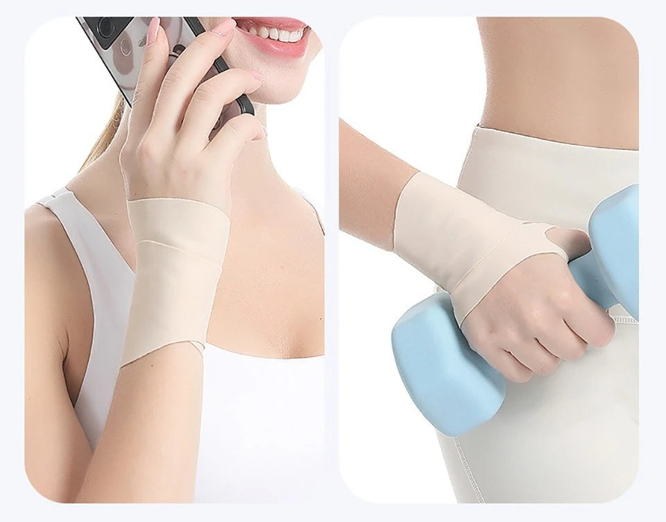 GOBYGO 1Pcs Lightweight Sports Compression Wrist Guard Pain Relief Anti-Sprain Ventilate Quick-dry Wrist Sleeve Badminton Tennis