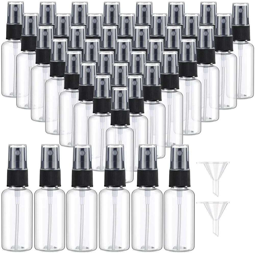 50PCS 10/20/30/50/60/100ml Refillable Empty Portable Clear Plastic Bottle Fine Mist Spray Alcohol Travel Perfume Atomizer Bottle