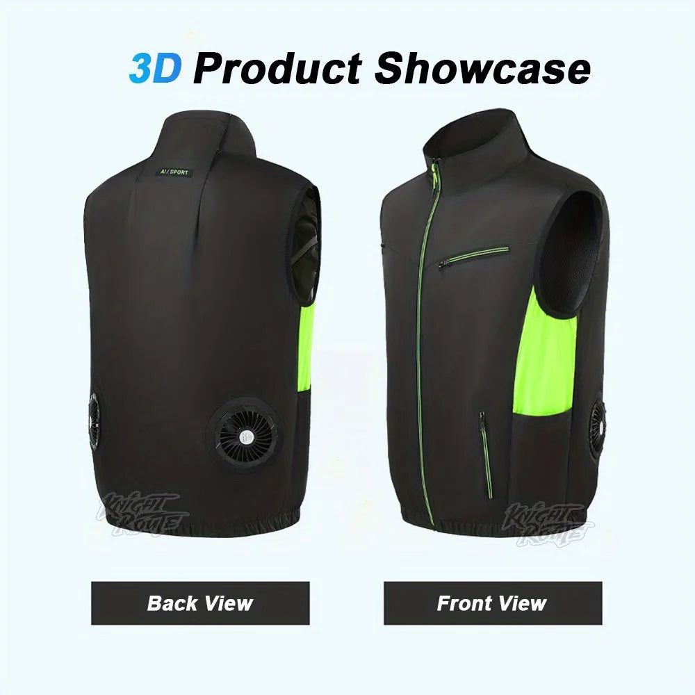2025Summer Cool Vest,Wearable Cooling Fan, Air-conditioned Clothes Continuous cooling 13 Hours,for High Temperature Work Fishing