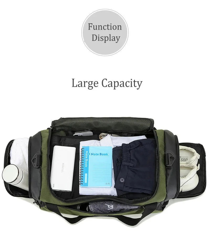 40L Sport Fitness Bag Dry Wet Separation Gym Bags for Men Women Outdoor Hiking Camping Travelling Yoga Fitness Bags