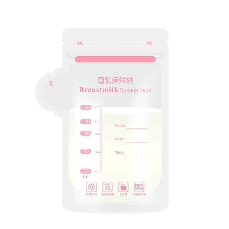 30Pcs  Breast Milk Storage Bags with Marker Pen Disposable Small Capacity Milk Bags for Freezing and Storage Bag
