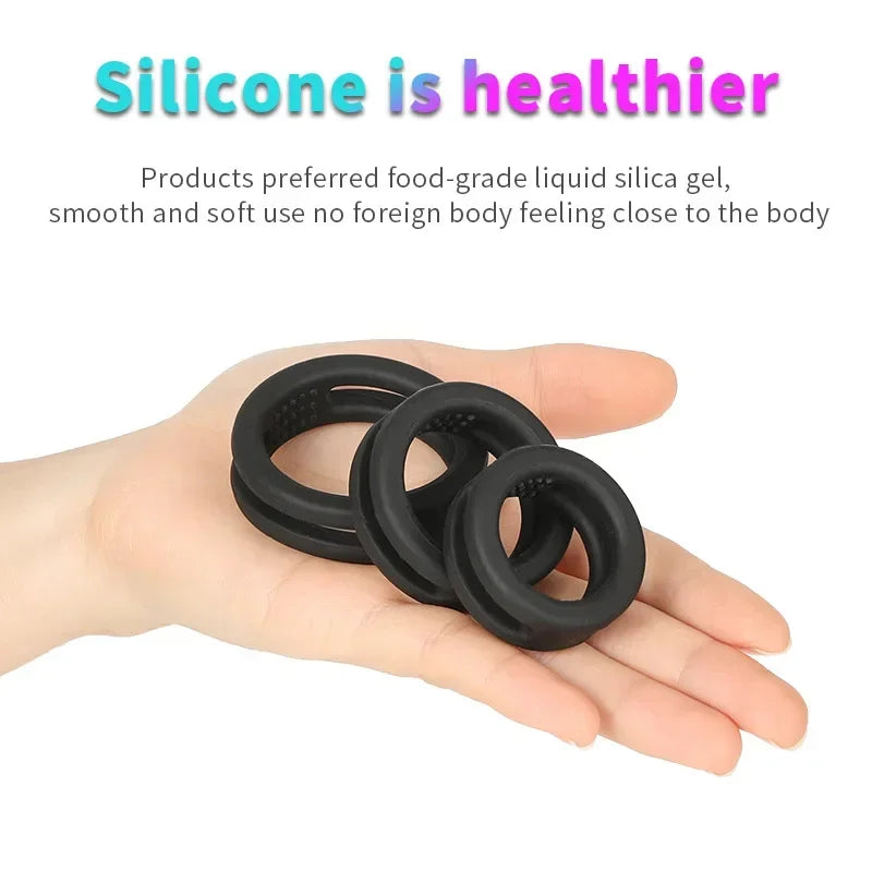 Soft Silicone Cock Rings Male Delay Ejaculation Penis Lasting Erection Scrotum Testis Restraint Adult Sex Toys For Men Reusable