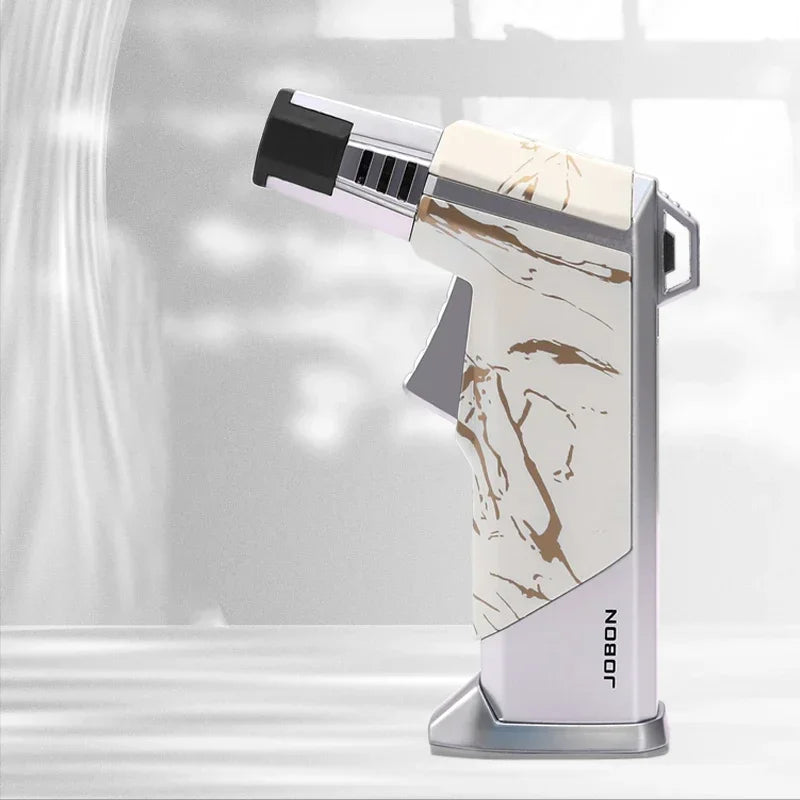 JOBON Multiple-uses Spray Gun Welding Gun Windproof Strong Blue Flame Gun Lighter with Flame Lock Non-slip Base Ignition Gadgets