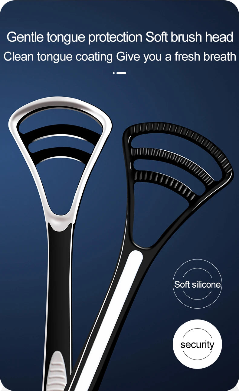 Fawnmum Silicone Tongue Scraper 1Pcs Macaron Color Tonger Brush Cleaning Tools Toothbrush Oral Care Fresh Breath Safe Clean