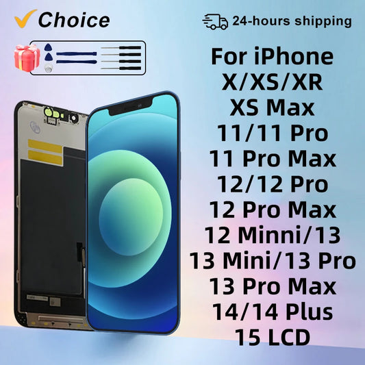 Choice AAA Quality For iphone 11 LCD Display 11 12 13 Pro Max Display Touch Screen For iphone 13 Mini 14 14 Plus 15 Plus LCD Par