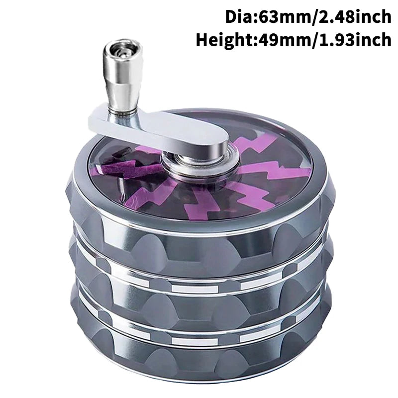 Hand Crank Tobacco Grinder Pollinator Manual Spice Mills 4 Layers Smoke Grass Crusher Muller Smoking Accessories
