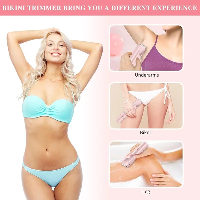 Electric Epilator Women's Razor Painless Women's Beard Epilator Women's Leg Bikini Body Hair Trimmer Women's Facial Epilator