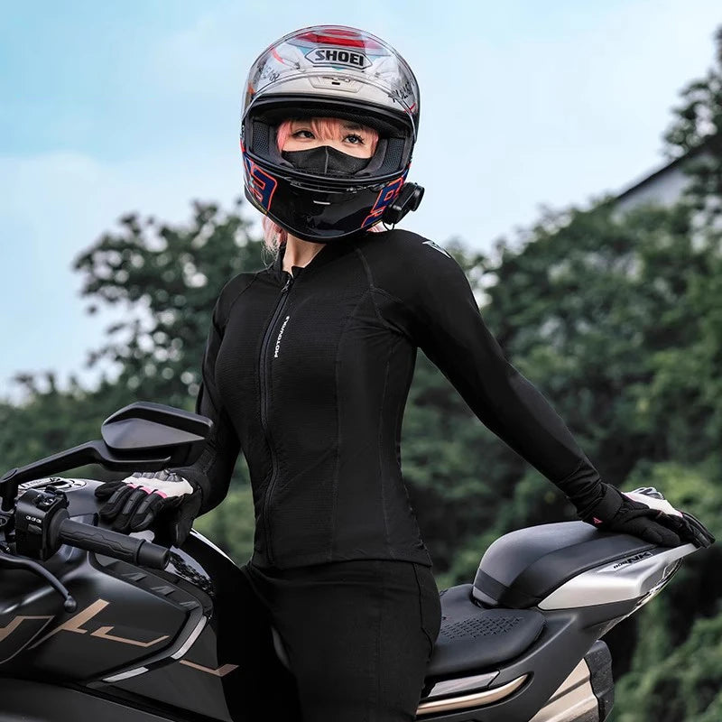 Motorcycle riding suits, all-season mesh breathable, spring and summer women's fitted, anti-drop, quick-drying clothes
